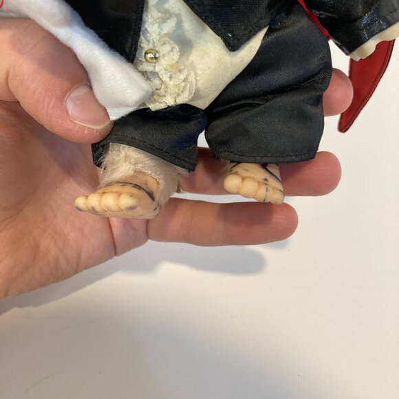 Monchhichi Halloween Ghost Dracula Monkey Doll Plush Toy Sekiguchi Japan - Picture 6 of 14